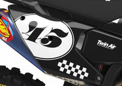 HUSQVARNA CHECKERS BW SERIES (ANY BIKE MODEL AND COLORS!) Semi-Custom Factory Backing Graphics