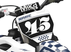 HUSQVARNA CHECKERS SERIES (JEDES FAHRRADMODELL UND JEDE FARBE!) Semi-Custom Factory Backing Graphics