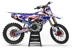 STARS N STRIPES SERIES (ANY BIKE MODEL AND COLORS!) Semi-Custom Factory Backing Graphics