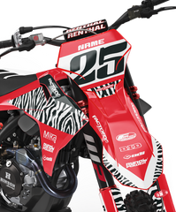 GAS GAS ZEBRA SERIES (ANY BIKE MODEL AND COLORS!) Semi-Custom Factory Backing Graphics