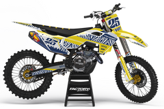 HUSQVARNA ZEBRA SERIES (ANY BIKE MODEL AND COLORS!) Semi-Custom Factory Backing Graphics