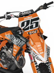 KT ZEBRA SERIES (ANY BIKE MODEL AND COLORS!) Semi-Custom Factory Backing Graphics