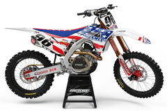 HONDA USA SERIES (JEDES FAHRRADMODELL UND JEDE FARBE!) Semi-Custom Factory Backing Graphics 