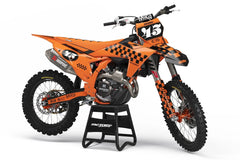 KT CHECKERS SERIES (ANY BIKE MODEL AND COLORS!) Semi-Custom Factory Backing Graphics