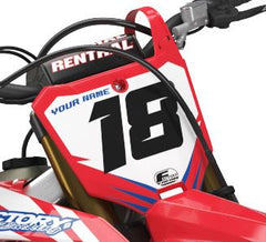 HONDA DIMENSIONAL SERIES (JEDES FAHRRADMODELL UND JEDE FARBE!) Semi-Custom Factory Backing Graphics 