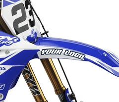 Arched Front Fender Stickers, 21 MIL. MX front fender arches is one of the best advertising spots on the mx dirt bike!