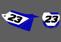 Yamaha Stealth Factory Backing Pre Printed number decal Set - choose your name, # , colorway