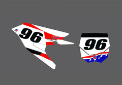 Cobra Motorcycles USA Factory Backing Pre Printed number decal Set - choose your name, # , colorway