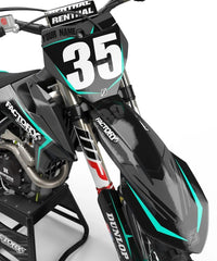 MIDNIGHT SERIES (ANY BIKE MODEL AND COLORS!) Semi-Custom Factory Backing Graphics