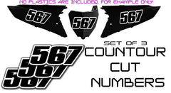 SLAP ON COUNTOUR CUT NUMBERS