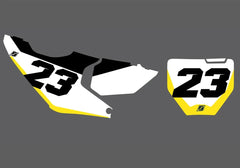 Husqvarna Blitz Factory Backing Pre Printed number decal Set - choose your name, # , colorway