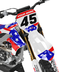 USA 45 (ANY BIKE MODEL AND COLORS!) Semi-Custom Factory Backing Graphics