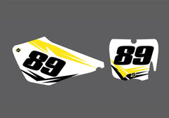 Cobra Motorcycles Fast Guy Factory Backing Pre Printed number decal Set - choose your name, # , colorway