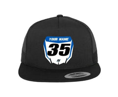 PERSONALIZED BLAZE MOTO HAT MINI NUMBER PLATE -CUSTOM NAME/ COLORS