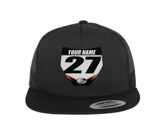 PERSONALIZED RACE MOTO HAT MINI NUMBER PLATE -CUSTOM NAME/ COLORS